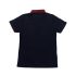 Vertical Tri Color Block Polo Shirt - Navy Blue